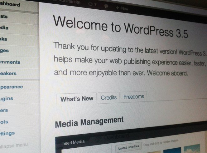 WordPress 3.5 RC1