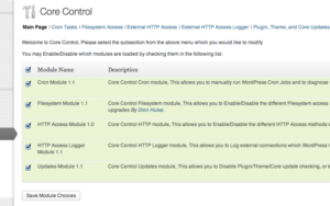 WordPress Core Control