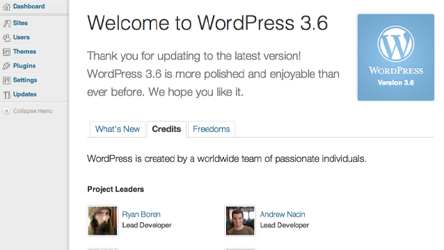 WordPress 3.6