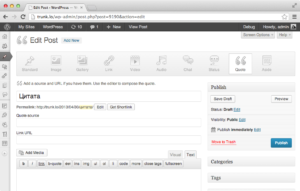 Форматы записей в WordPress 3.6