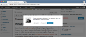 Блокировка постов в WordPress 3.6