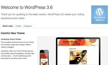 Что нового в WordPress 3.6