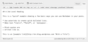 Синтаксис Markdown на WordPress.com