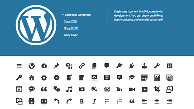 Dashicons в WordPress