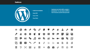 Иконки Dashicons