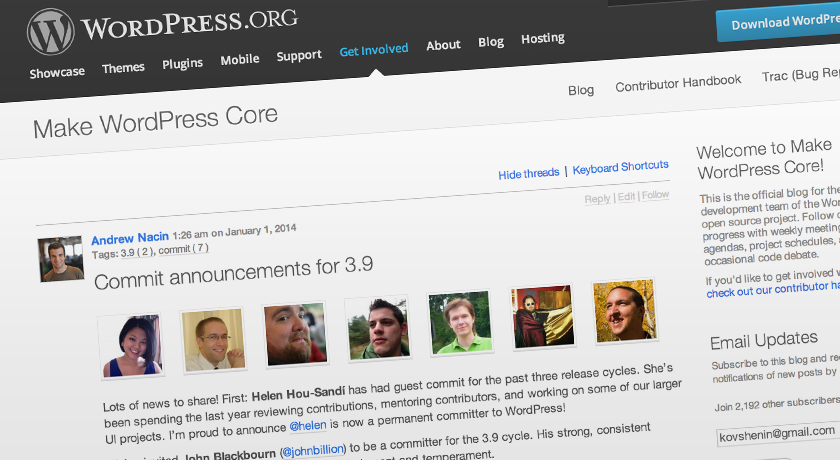 WordPress 3.9 выйдет 15 апреля