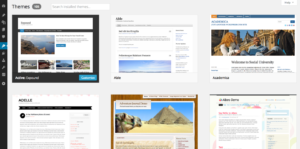 Интерфейс для работы с темами в WordPress