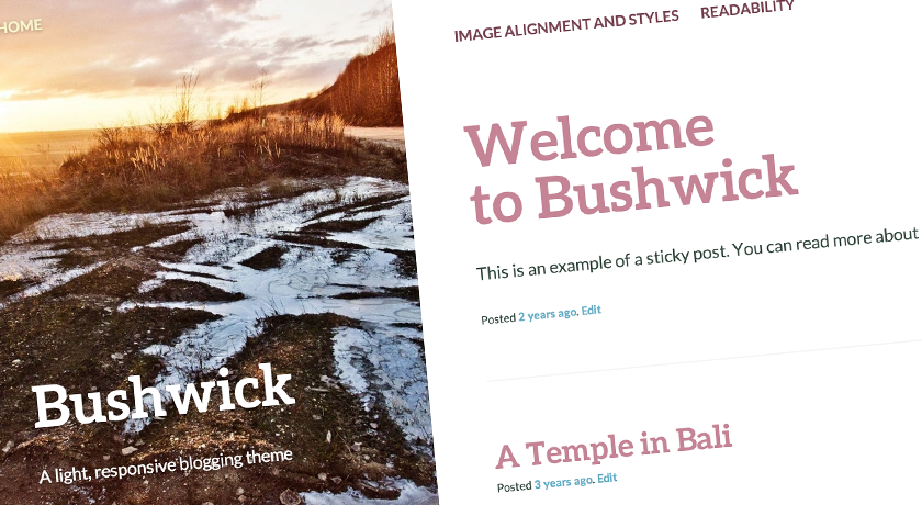 Тема для WordPress Bushwick