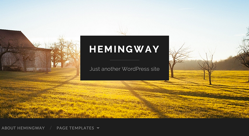 Тема для WordPress Hemingway