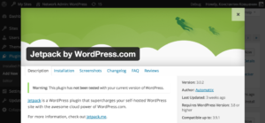 Информация о плагине в WordPress 4.0