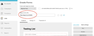 Управление полями в форме MailChimp