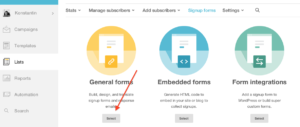 Создание формы для подписчиков в MailChimp