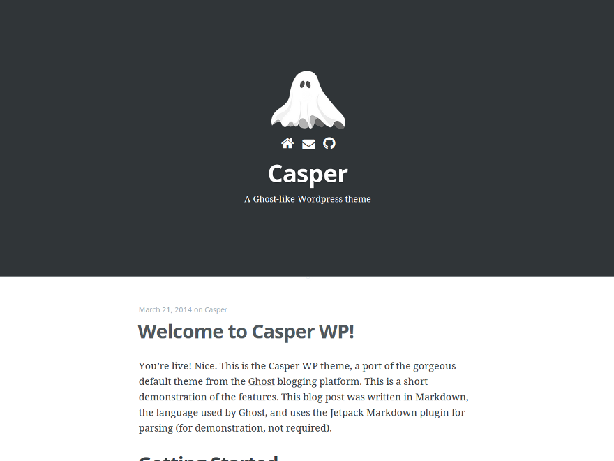 Тема для WordPress Casper