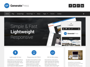 Тема для WordPress GeneratePress