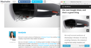 Первые наброски на новый Press This в WordPress 4.2
