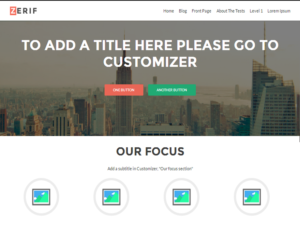 Одностраничная тема Zerif Lite