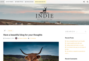 Блоговая тема Indie