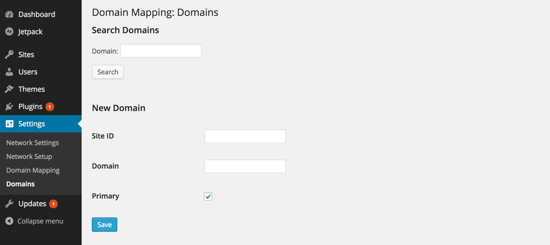 Привязать домен с помощью плагина WordPress MU Domain Mapping