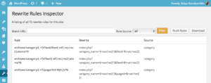 Плагин Rewrite Rules Inspector