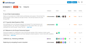 Discourse для сообщества Let's Encrypt